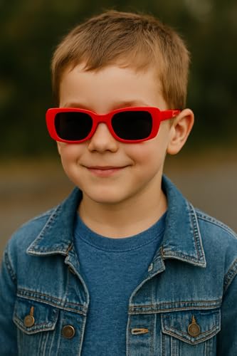 Image of ALNA-TURA Sunglasses For Boys & Girls, Goggles For Kids, Stylish Modern Yellow UV Protectd Shades Glasses, Birthday gift sunglasses kids, Cool trendy kids shades (Age 3 To 10)