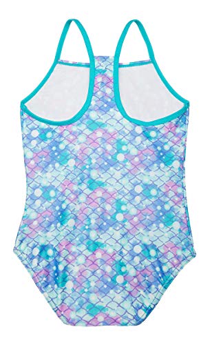 Speedo Girls Thin Strap One Piece Swimsuit (Ceramic, X-Small 5/6)