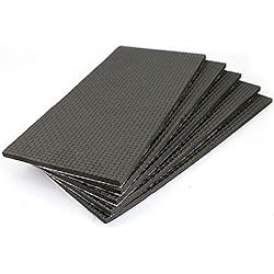 Patines Goma Eva Hettich - Patines de Fieltro, 49522, cojín Antideslizante Antideslizante para Muebles, Hoja de Goma autoadhesiva, 200 x 100 mm, Color Negro