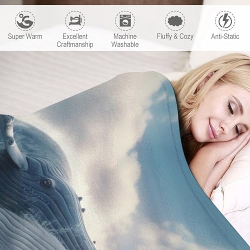 Couverture plaid baleines douillette 130x150cm une idée cadeau utile