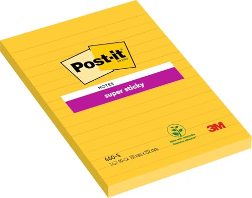 Post-it Notes Autocollantes Super Sticky lignées pour ne plus oublier vos rappels importants