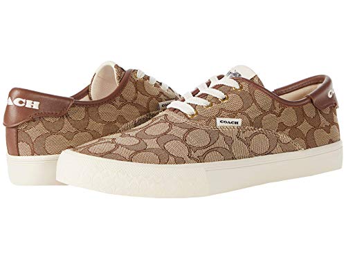 COACH Citysole Skate Sneakers for Women - Traditional Lace Closure with Cushioned Insole, Sleek and Fashionable Sneakers Khaki Jacquard 8 B - Medium