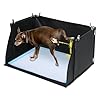 HOMBYS Dog Pee Pad Holder with High Walls, No-Spill Indoor Potty for Large Dogs, Foldable Puppy Litter Box, Patent Pending (33.8″ L x 28″ W x 17.7″ H)