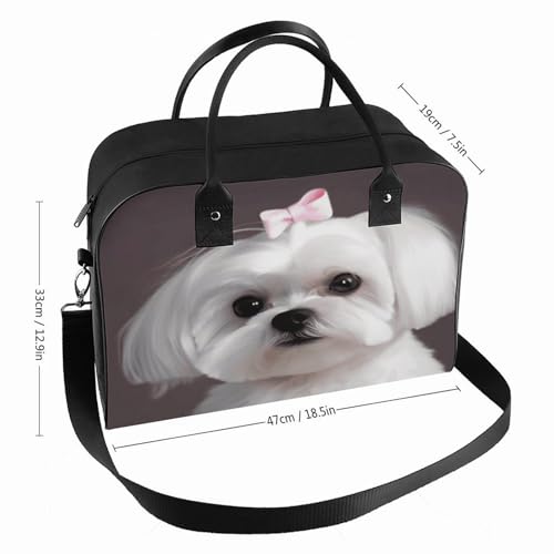 Maletín ligero para laptop con diseño perrito maltés miniatura 2