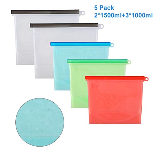 Preisvergleich Produktbild Songway Wiederverwendbare Silikon-Aufbewahrungsbeutel