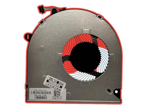 VoltaGuru CPU Cooling Fan for HP 250 G8/G9, 15-DW/15T-DW/15S-DR, DC28000N6F0, L52034-001, L53752-001 - Air Cooling, 35 CFM, Quiet, Plastic/Metal/Rubber, 3-Pin Connector, Laptop Fan