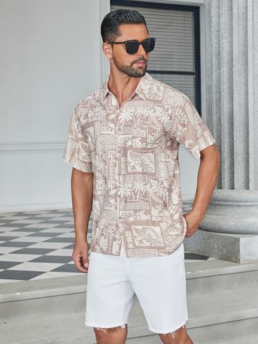 Hardaddy Mens Casual Hawaiian Shirts Short Sleeve Button Down Tropical Shirts Beach Summer Shirts2
