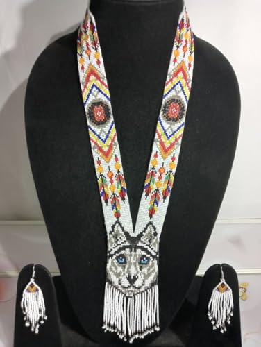 Pendientes y collar de perro gerdan ucraniano, regalo original de joyería artesanal 2