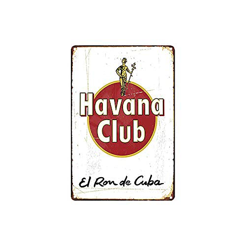 Vintage Custom Metal Signs 8 x 12 - Havana Club el Ron de Cuba Chic Art Wall Decort Home Yard Signs Hotel Cafe Pub restauran