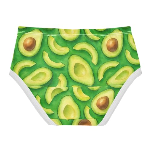 Animal Girls Underwear Toddlers 2t Cotton Panties for Girl Watercolor Avocados Green Underpants Briefs2