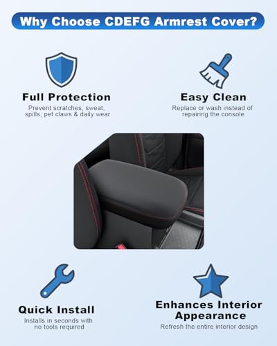 Image of CDEFG for 2026 Nissan Frontier Center Console Cover for 2026 Nissan Frontier (S /SV /PRO-X /PRO-4X) Truck Accessories Armrest Cover Middle Console Protector Car Arm Rest Pad