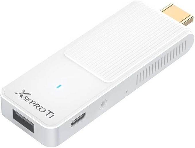 GREVA TV Stick 4K Ultra HD Streaming Dispositivo 2025 Último Android 14.0 TV Stick con GG Assistant Control Reproductor, 2 GB 16 GB HDR/AV1/2.4G/5G WiFi/BT 5.0 Blanco