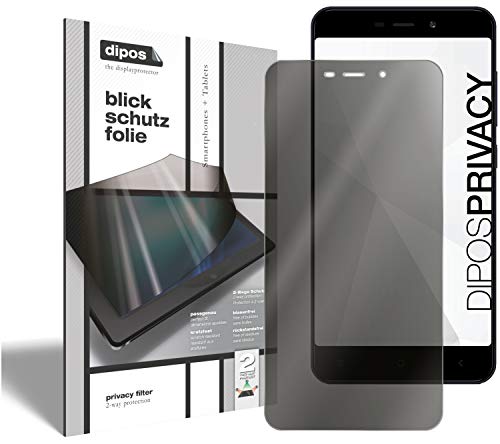 Protection écran de confidentialité Xiaomi Redmi 4A dipos protecteur d'écran privacy 2 pièces