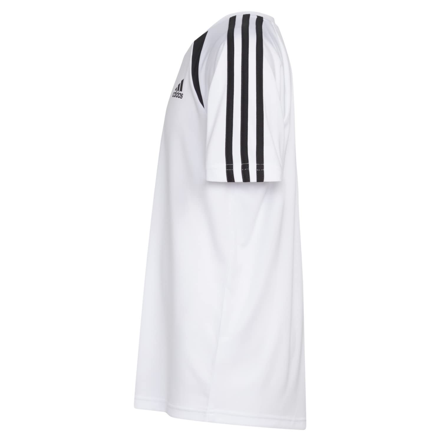 adidas Boys Short Sleeve Aeroready Soccer Tee T-Shirt (White, Medium)