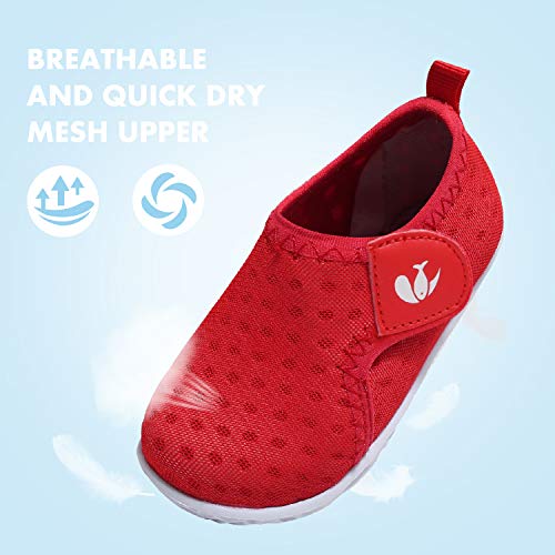 Image of FEETCITY Boys Girls Water Shoes Kids Aqua Socks Quick Dry Barefoot for Beach Swimming Pool