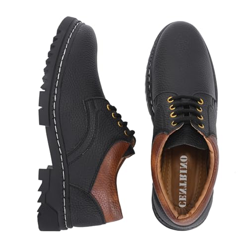 Image of Centrino Lace-Up Men's Formal Shoe | Stylish with Soft Cushioned Insole | Sleek Lace-Up Design for Formal Look | Durable with Anti-Skid Sole | Ideal for Office Wear (9290)