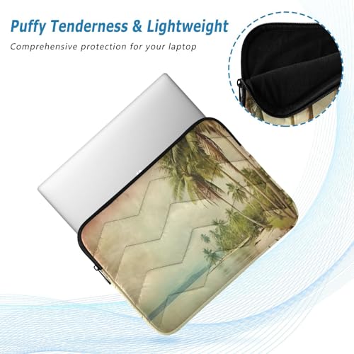 Funda para portátil 13-14 pulgadas con diseño vintage de palmeras miniatura 5