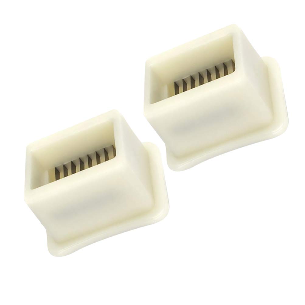 Cabilock 2Pcs Green Bean Vegetable Runner Slicer Beans Cutter Stringer Remover Peeler Grater Vegetable Veggie Chopper for Home Kitchen (Beige)