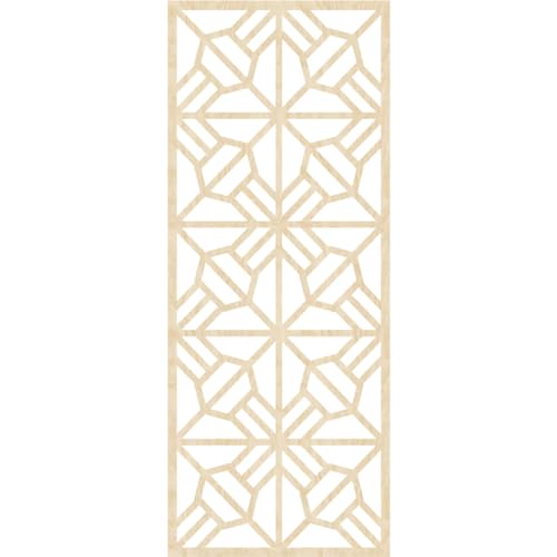 Image of Auburn Decorative Pierced Fretwork Wood Wall Panels, 17 3 /8 inchW x 44 3 /8 inchH x 1 /4 inchT, Birch