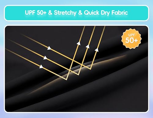 Image of Girls Swimsuit Long Sleeve Rush Guard Bathing Suit Swimwear with Bikini Bottom Sun Protection