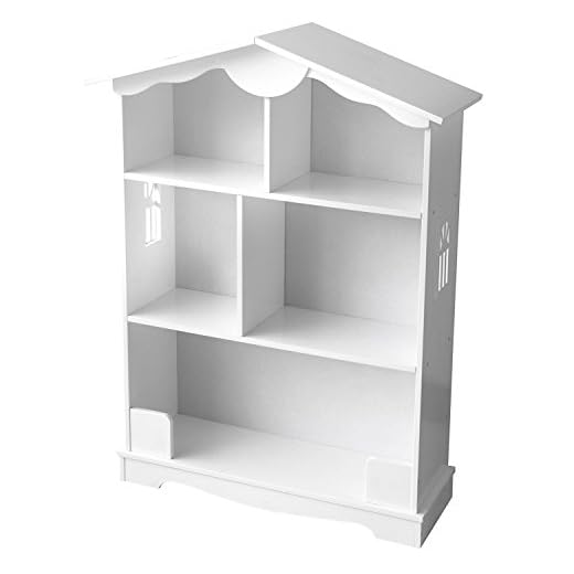 Meuble De Rangement La Petite Maison Couleur Blanche Pour Jouets et Livres Chambre d'Enfant Un Motif Unique Maison de Poupée Meuble En Forme De Maison