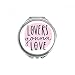 Lovers Ganna Love Quote Style Hand Compact Mirror Round Portable Pocket Glass