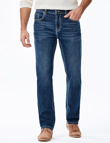 JMIERR Men's Jeans Regular Fit Straight Stretch Classic Casual Denim Pants3