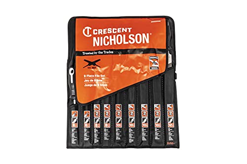 Nicholson 9 Pc. 6", 8", 10" & 12" Maintenance File Set With Ergonomic Handles - 22030Hnnn, Multicolor, One Size #TOP6