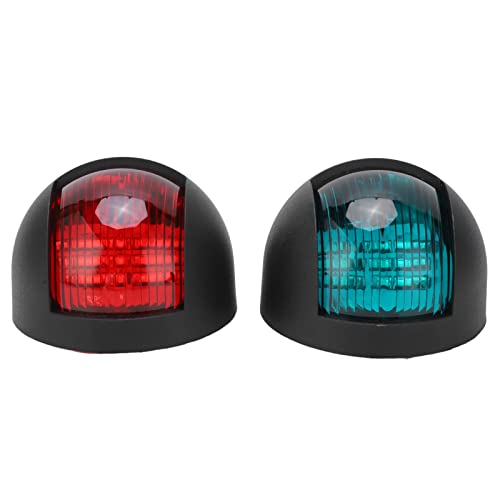 QWUUYEC Lámpara de Navegación LED Barco, 2 Pcs, Luz Señal Roja y Verde, IP66 Impermeable, 3W, para Barcos Hasta 12m - Alta Luminosidad, Fácil Instalación, Seguridad Marítima Nocturna