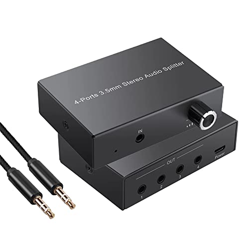 4 Port 3.5mm Stereo Audio Splitter