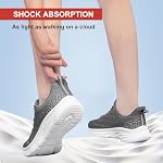 BNV Chaussures de Running pour Femmes Légère Glisse sur la marche Chaussures de Tennis d'entraînement