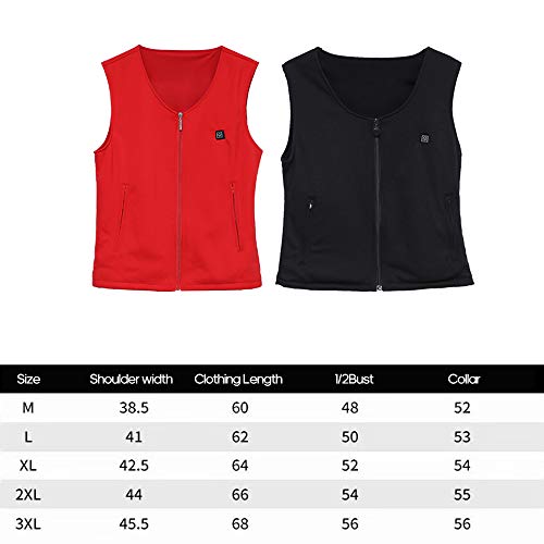 Colete de aquecimento, Andoer Colete termoelétrico de malha de algodão puro inteligente USB masculin