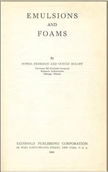 Hardcover EMULSIONS AND FOAMS Book