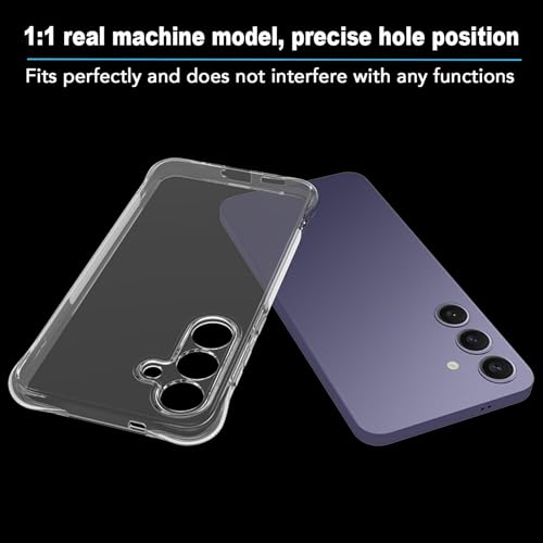 Image of BOXXO Flexible Back Cover for Samsung Galaxy S25 Plus 5G | Back Cover Transparent Clear Shockproof Case Four Corner Protection | Slim Protective Mobile Phone Cover for Samsung Galaxy S25 Plus 5G