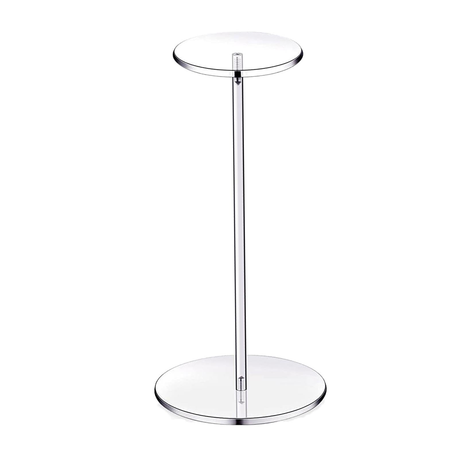 YIXANNX Contemporary Acrylic Hat Stand Rack Clear Hat Display Stands Organizer For Beach Hats And Winter Hats On Dresser Pedestal Stand Round Display Riser, 40cm