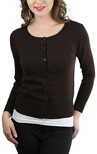 Image of ToBeInStyle Women's Long Sleeve Button Down V-Neck Cardigan
