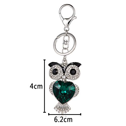 Preisvergleich Produktbild GMTEXTILES Eule Kristall Schlüsselbund Ringhalter Strass Brieftasche Taschenverschluss