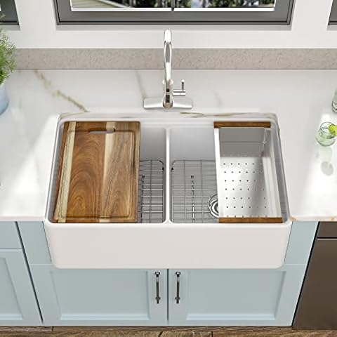 Fulorni 33" Double Bowl Farm Sink Cover