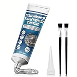 NoxGule Reparador Cesta Lavavajillas, Pintura para Cestas Lavavajillas, Rerack lavavajillas Gris, Fuerte Adherencia, Resistente al Agua, para Reparar Gomas Desprendidas en Cestas, Versión Mejorada