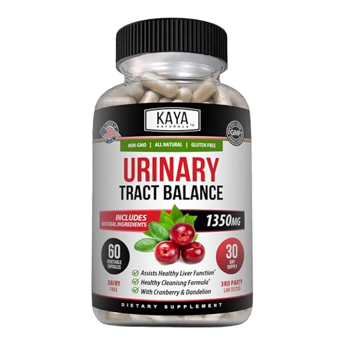 Kaya Naturals - D-Mannose - Urinary Tract UT Cleanse & Bladder Health - Made with Cranberry, Hibiscus & Dandelion Root - D Mannose Capsules Cranberry Supplement - 60 Veggie Capsules