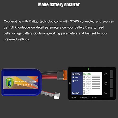 ISDT BG-8S Batteriekapazitätstester,LCD Batteriekapazität Spannung Checker Controller Tester,Intelligent Balancer Meter für LiPo/Life/Li-ion/NiMH/Nicd Batteries