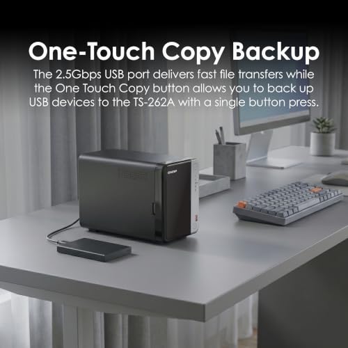Image of QNAP TS-262A-4G 2-Bay Desktop NAS | Intel Celeron N5095 Quad-Core (up to 2.9 GHz), 2.5GbE, Dual M.2 SSD Slots, QTS