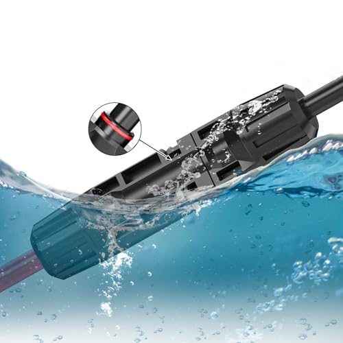 Cleqee Sicherheit Bananenstecker zu Solar-Steckern Silikon-Test-Leitungen 2 Stück rot schwarz 1m Solar-Test-Kabel Drähte 1000V/15A für Photovoltaik-Solarzellen-System