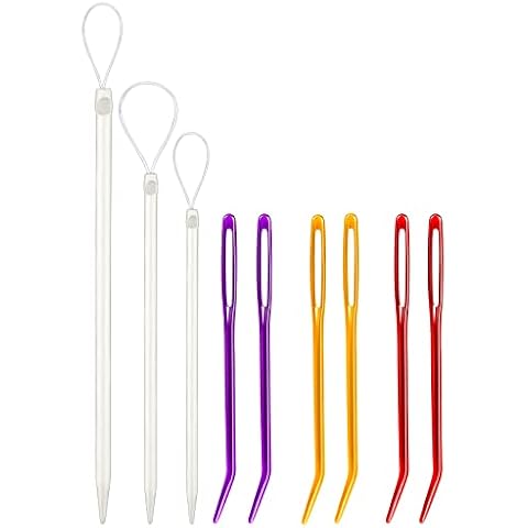 KINBOM 9pcs Colourful Aluminium Sewing Needles Cover