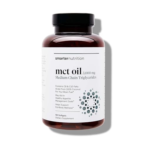 SMARTERNUTRITION MCT Oil Capsules C8 and C10 - Ketogenic Fuel for Brain & Body, Sustained Energy -...
