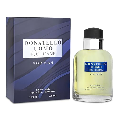 Image of AFLUXE Men's Cologne Donatello Uomo with Tobacco,Bean and Cedar Eau De Toilette Spray,Long-Lasting Scent Perfume for Men Elegant Bottle - Great Holiday Gift, 3.4 Fl Oz /100 Ml