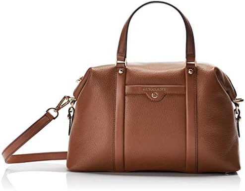 شنطة كتف للنساء من الجلد بنمط حبيبات بحروف العلامة التجارية M من مايكل كورس