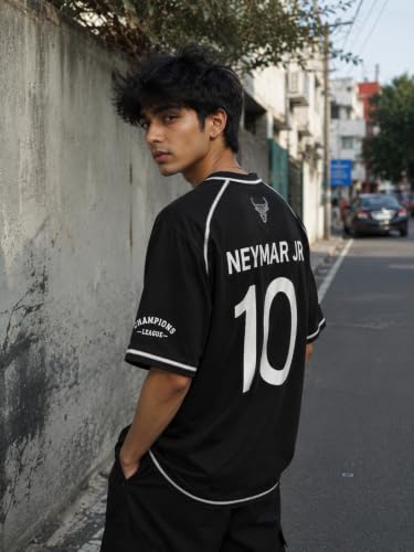 Image of Boys Football Players Jersey T-Shirt | Looper Polyester Sports Wear | Half Sleeve Round Neck Casual for Men
