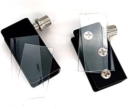 WENTING Glass Door Hinge Glass Door Pivot Hinge for Free Swinging Glass Doors Used for Cabinet Glass Pivot Door orcupboard Cabinet Glass Doors Polished Chrome Door Hinge(1Pair) (Black)