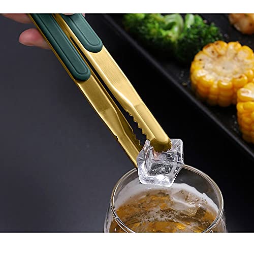 Pinzas for bolsas for alimentos Pinzas for alimentos de acero inoxidable ámbar Pinzas for servir antideslizantes for barbacoa Carne Ensalada Pan Utensilios de cocina Utensilios de cocina, pin